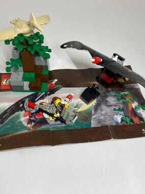 Lego Adventurers Dino Island Research Glider 5921 99% Complete With Instructions